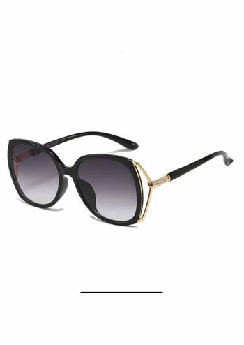 Skøn sort solbrille med guldstel fra Just D'Lux
